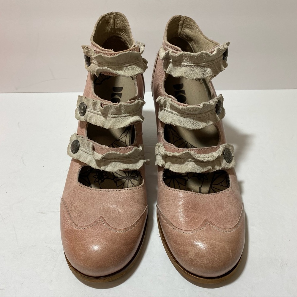 DKODE Vivi Cutout Ankle Boots Pink Leather heel Shoes Size 40 - Picture 3 of 16